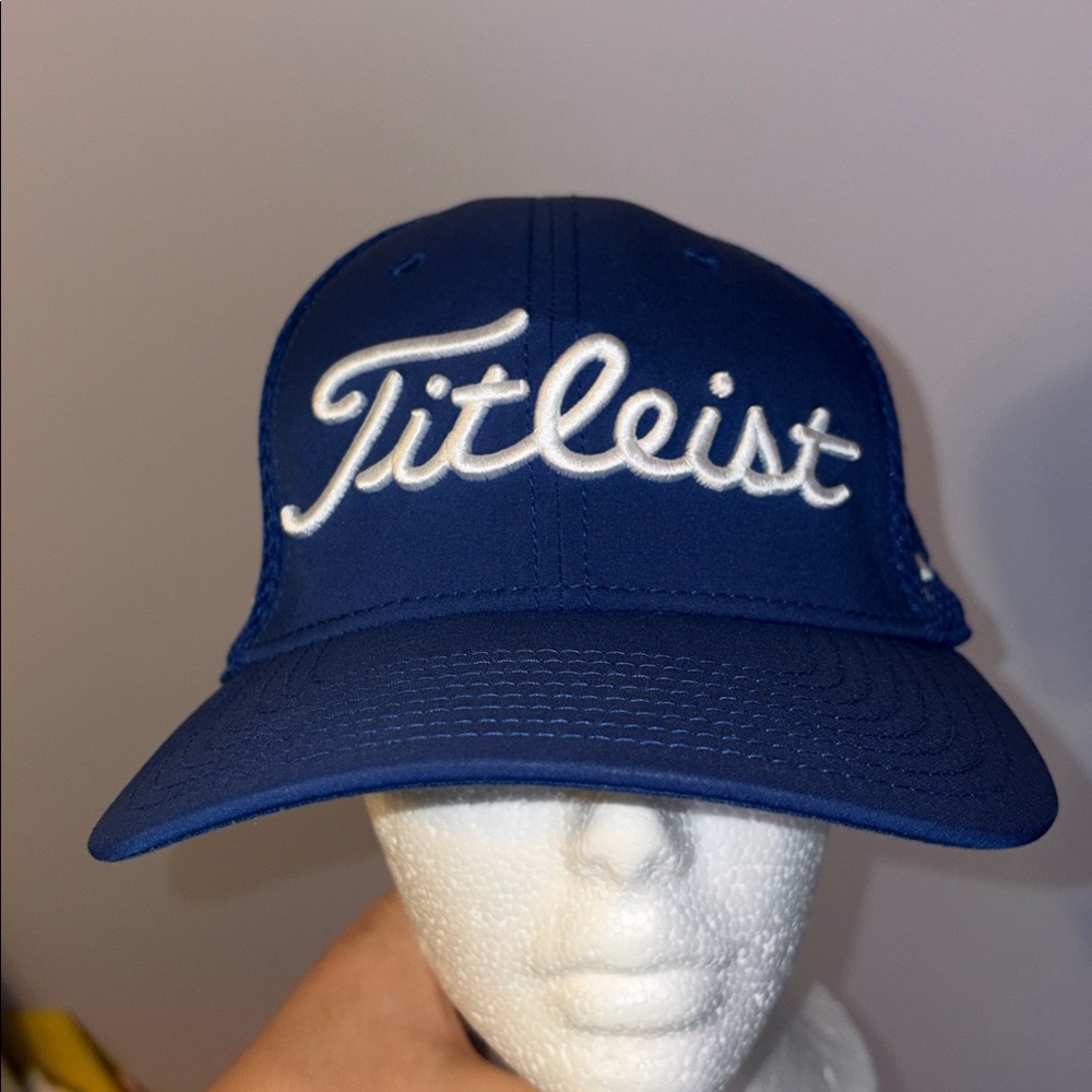 Titleist Blue White Pro V1 FootJoy Fitted Baseball Cap Hat size S/M